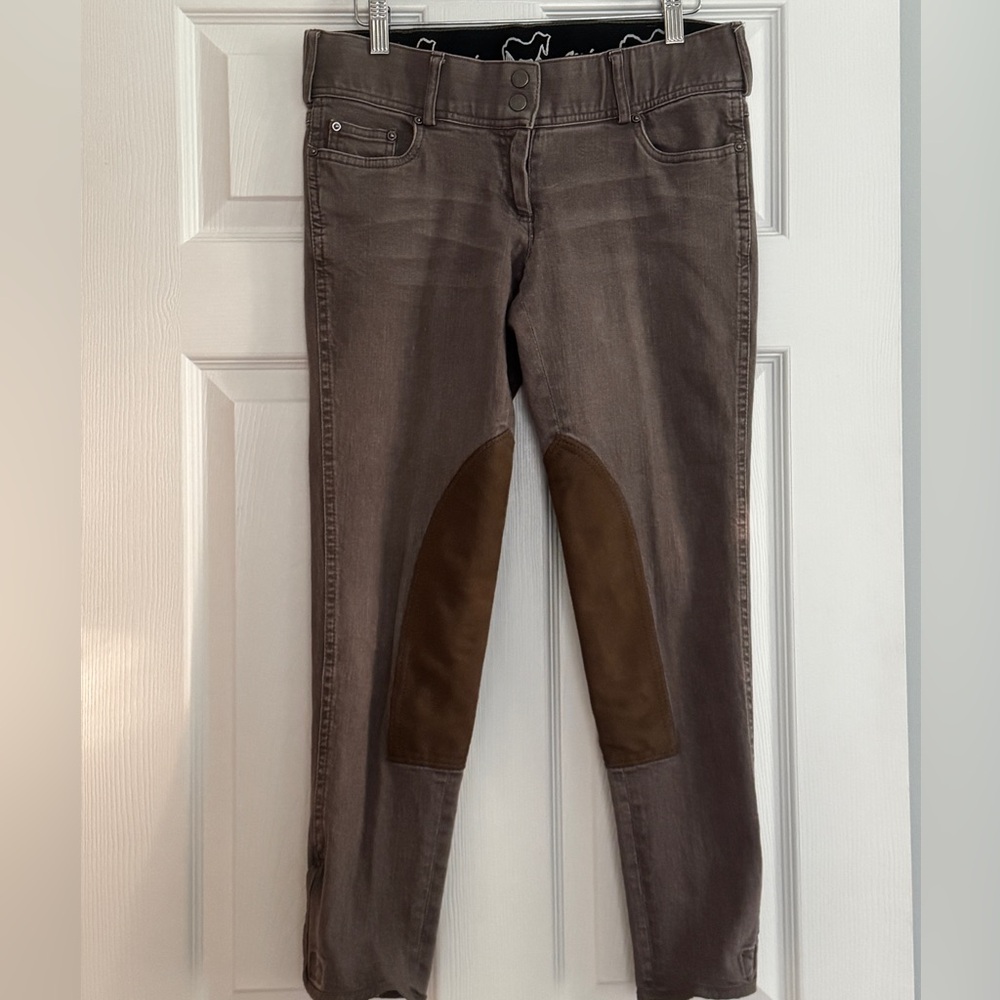 Women’s Brown Riding-Style Stretch Pants